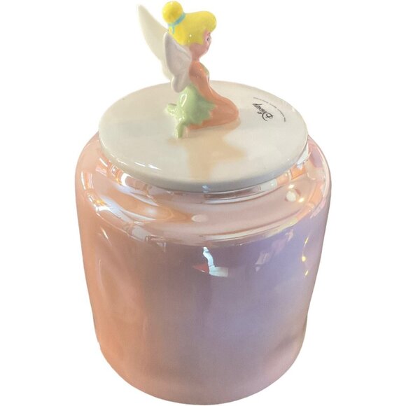 Disney Rae Dunn Magenta Tinkerbell Pixie Dust Ceramic Iridescent Storage Jar - Picture 7 of 9